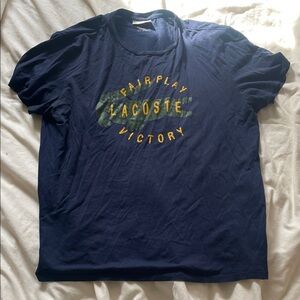 Lacoste Men's Blue Graphic Tee